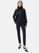 Italian Wool Stretch Paris Slim Fit Trouser | Navy