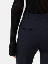 Italian Wool Stretch Paris Slim Fit Trouser | Navy