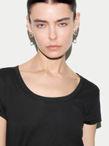 Supima Cotton Scoop Neck T-shirt | Black