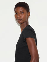Supima Cotton Scoop Neck T-shirt | Black