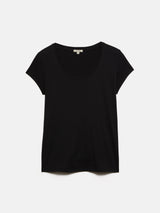 Supima Cotton Scoop Neck T-shirt | Black