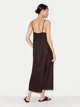 Linen Strappy Sundress | Brown
