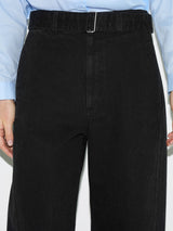 Turner Belted Barrel Leg Jean | Black
