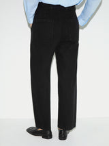 Turner Belted Barrel Leg Jean | Black
