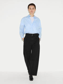 Turner Belted Barrel Leg Jean | Black