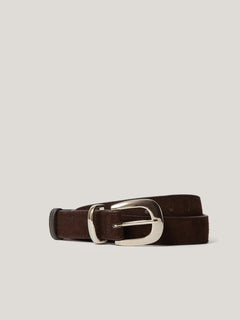 Suede Western belt | Chocolate