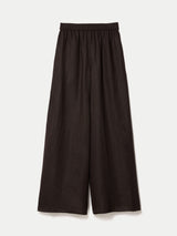 Linen Wide Leg Palazzo | Brown