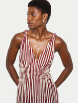 Slub Stripe Cotton Sundress | Mulberry