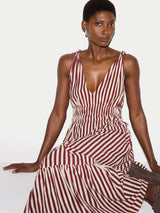 Slub Stripe Cotton Sundress | Mulberry