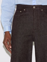 Tyne Wide Leg Cropped Jean | Burgundy