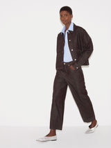 Tyne Wide Leg Cropped Jean | Burgundy