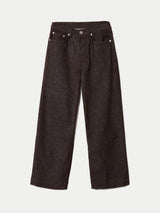 Tyne Wide Leg Cropped Jean | Burgundy